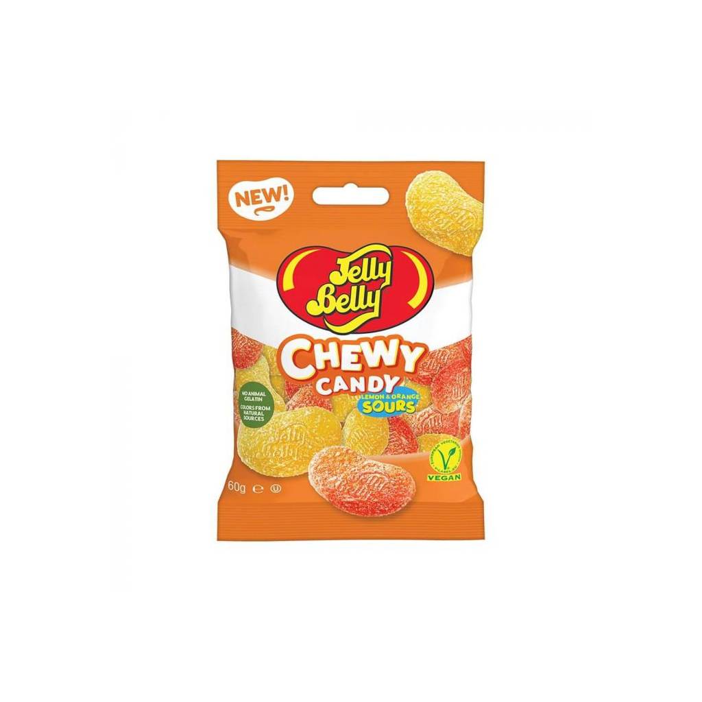 REESES-SOURS-ORANGE-LEMON Jelly Belly Chewy Candy Lemon and Orange Sours 60gr - Image 1