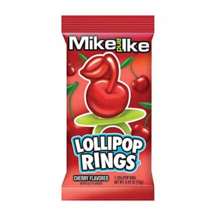 Mike & Ike Lollipop Rings Cherry Orange Strawberry 12gr