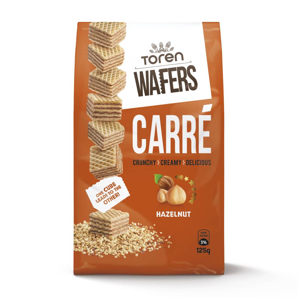 Carre-WAFER-hazelnut-125gr Carre Κύβοι Γκοφρέτας Με Φουντούκι 125gr - Image 1