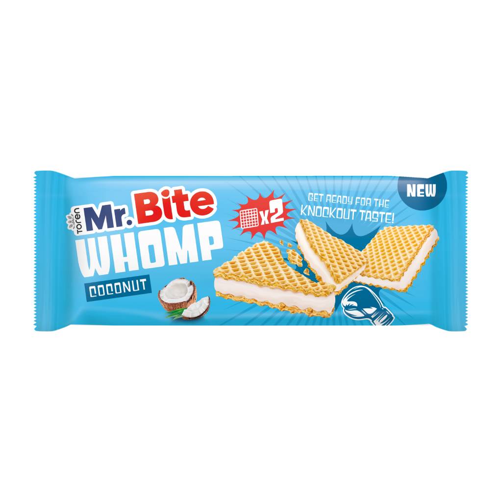 MR-BITE-WHOMP-COCONUT-44GR Mr Bite Whomp Γκοφρέτα Με Κρέμα Καρύδας 44gr - Image 1