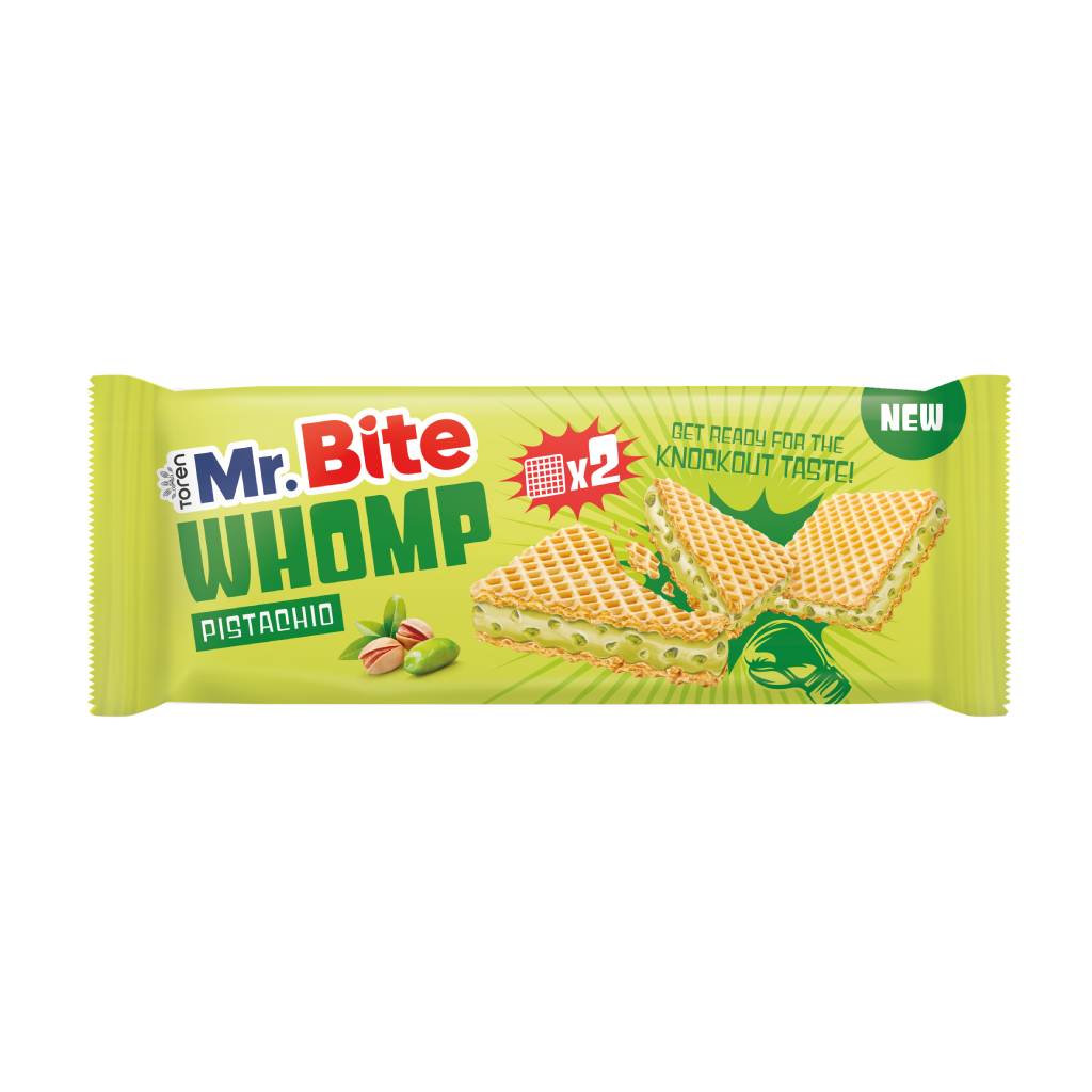 Mr Bite Whomp Pistachio 40gr Mr Bite Whomp Γκοφρέτα Με Κρέμα Φιστίκι 40gr - Image 1