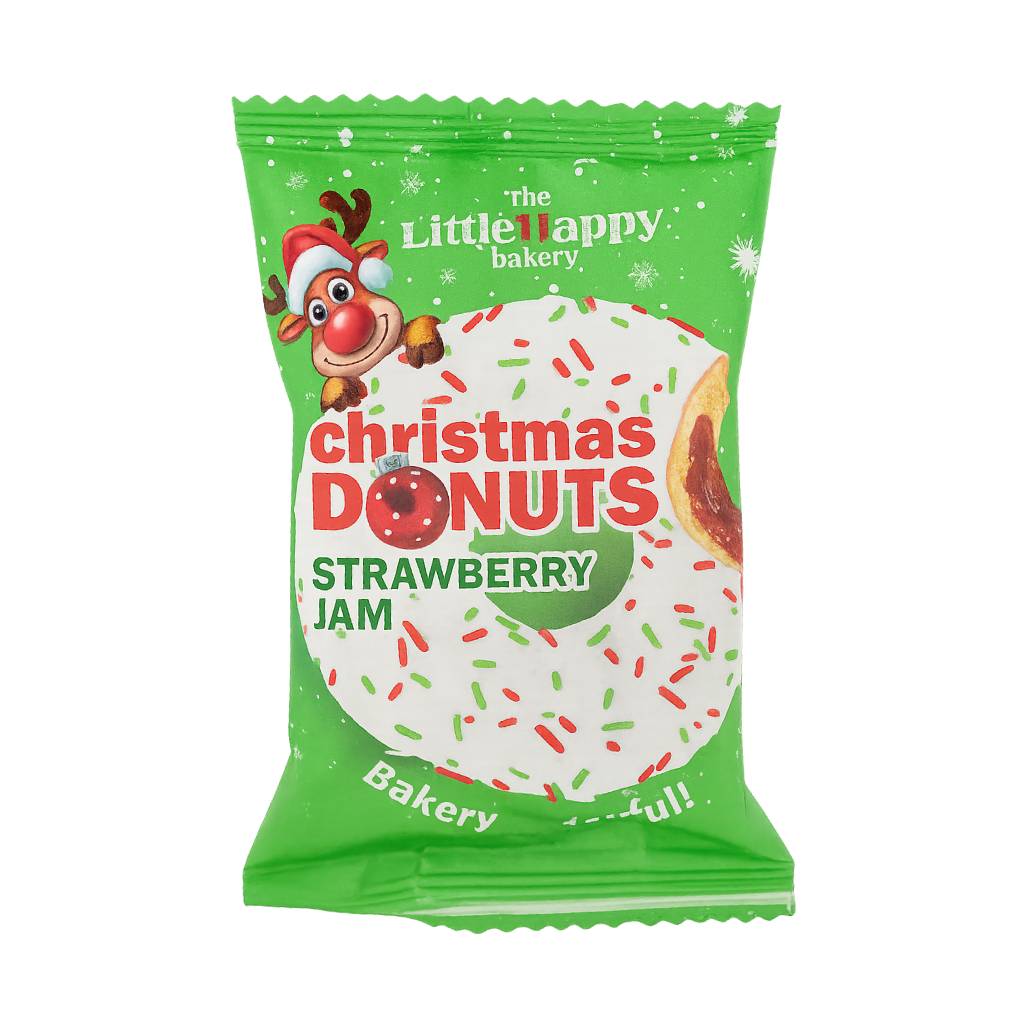 The Little Happy Donut Xmas Strawberry Jam 60gr The Little Happy Donut Xmas Strawberry Jam 60gr - Image 1
