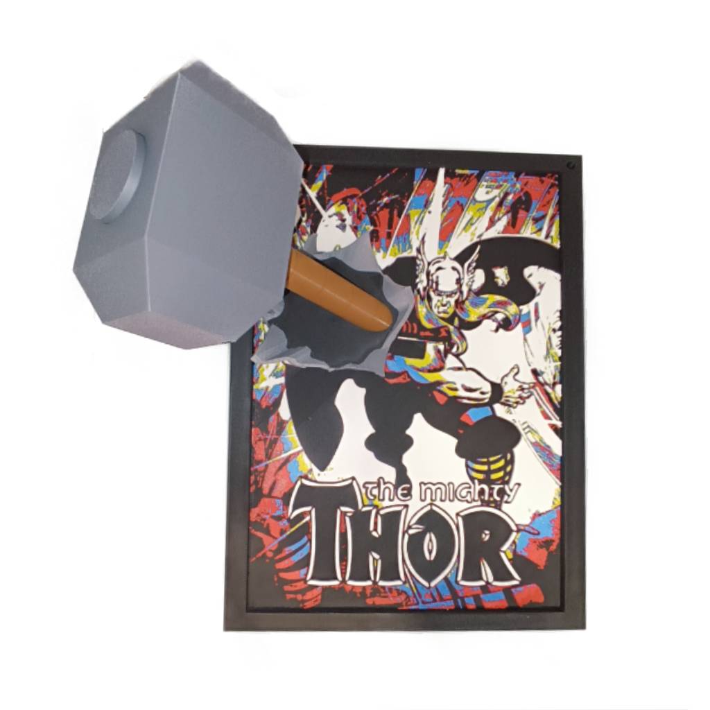 3d printed Thor 3D Printed Thor Comic Cover Pop Out - Handmade - Image 1