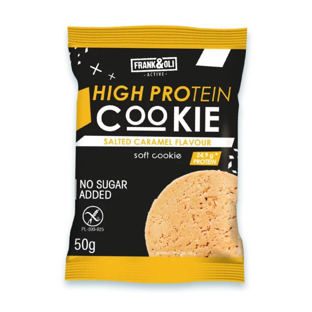 Frank & Oli High Protein Soft Cookie Salted Caramel 50gr Frank & Oli High Protein Soft Cookie Salted Caramel 50gr - Image 1