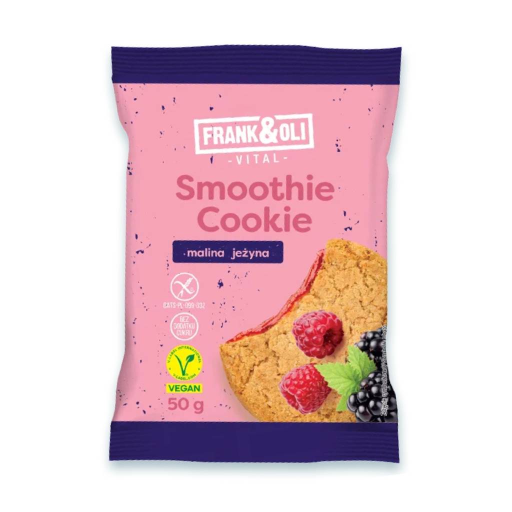 Frank & Oli Smoothie Cookie - Raspberry & Blackberry 50gr Frank & Oli Smoothie Cookie - Raspberry & Blackberry 50gr - Image 1