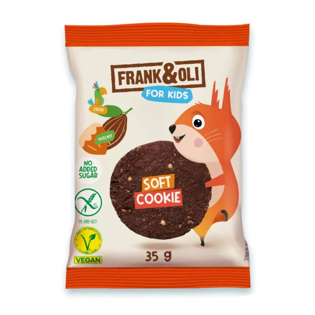 Frank & Oli Kids Soft Cookie Hazelnut & Cocoa 35gr Frank & Oli Kids Soft Cookie Hazelnut & Cocoa 35gr - Image 1