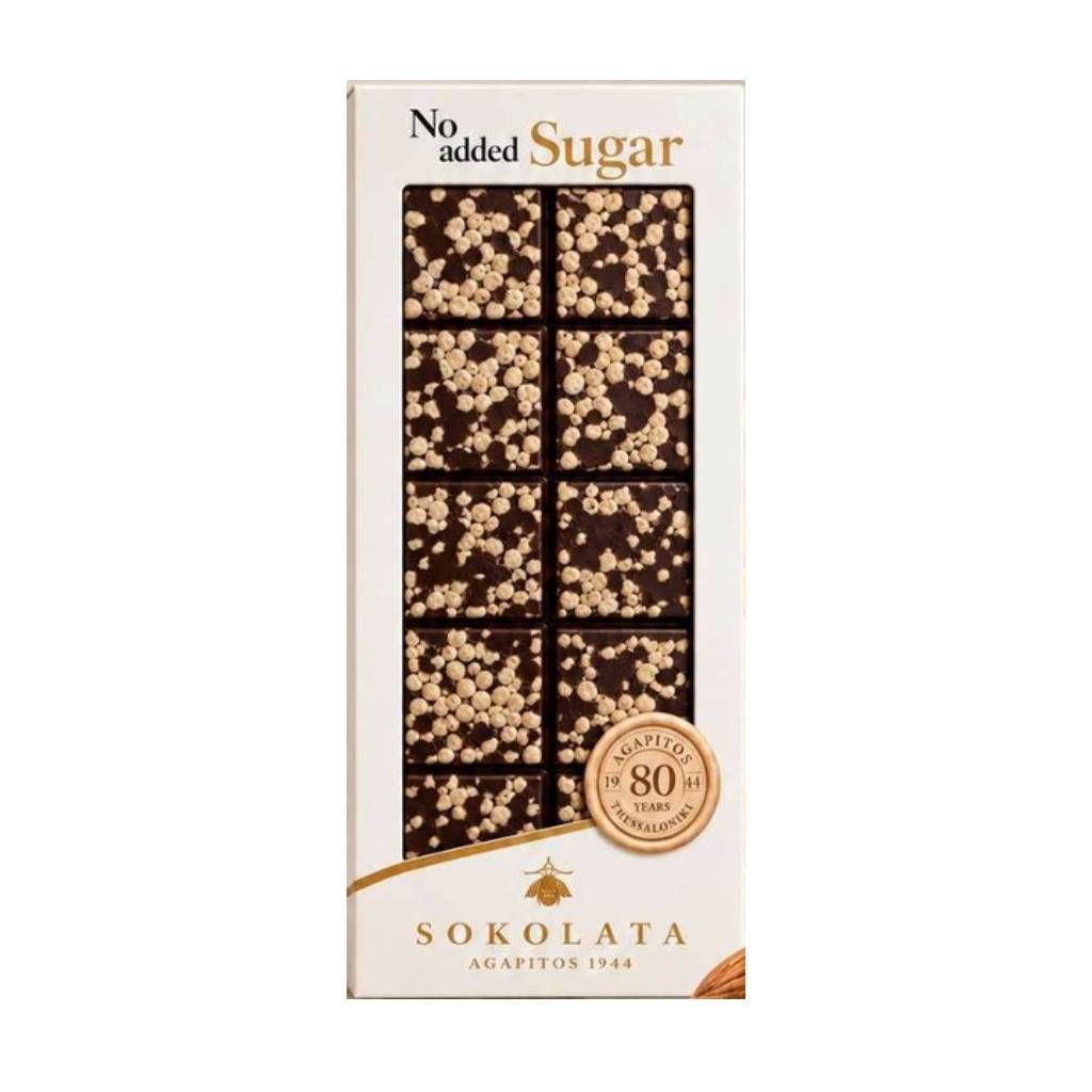 Agapitos High Protein No Sugar Dark Choco 100gr Agapitos High Protein No Sugar Dark Choco Vegan Crunch 100gr - Image 1