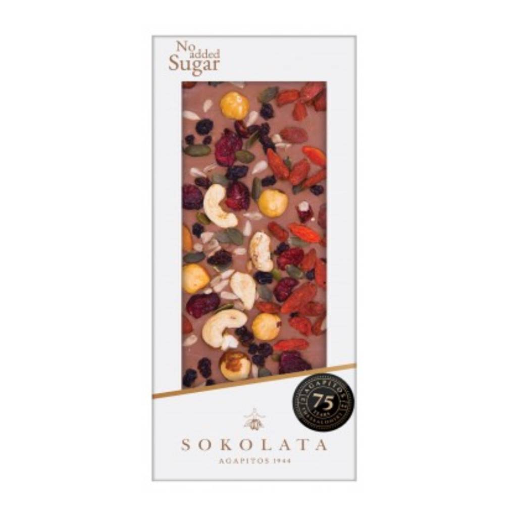 Agapitos-Milk-Chocolate-Super-Foods-No-Added-Sugar-100gr Agapitos Milk Chocolate Super Foods No Added Sugar 100gr - Image 1