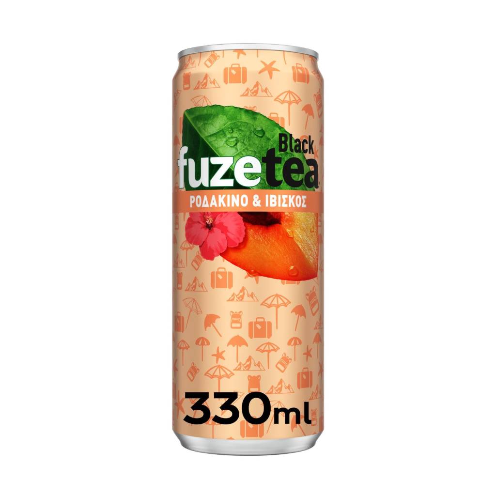 Fuze Black peach-iviskos 330ml Fuze Black Ροδάκινο-Ιβίσκος 330ml - Image 1