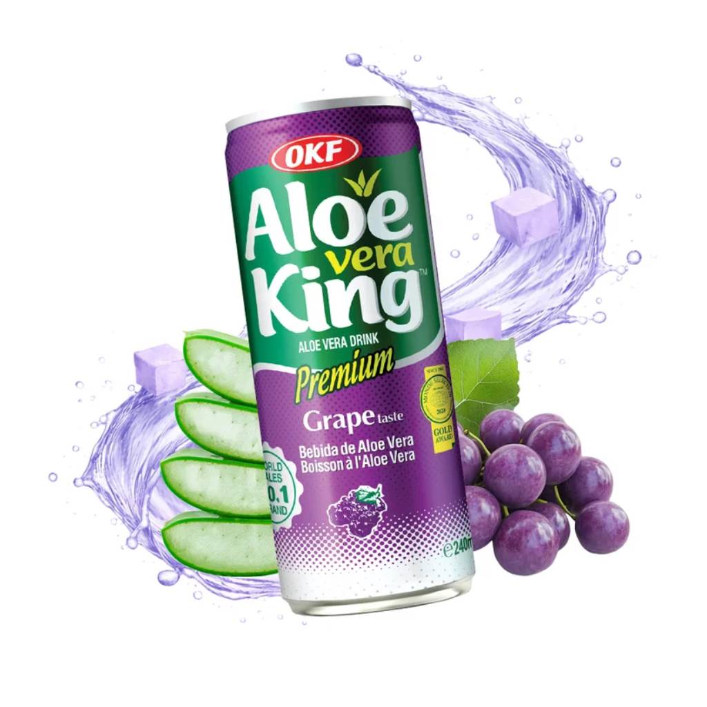 OKF Aloe Vera King Grape 240ml KOR OKF Aloe Vera King Grape 240ml KOR - Image 1