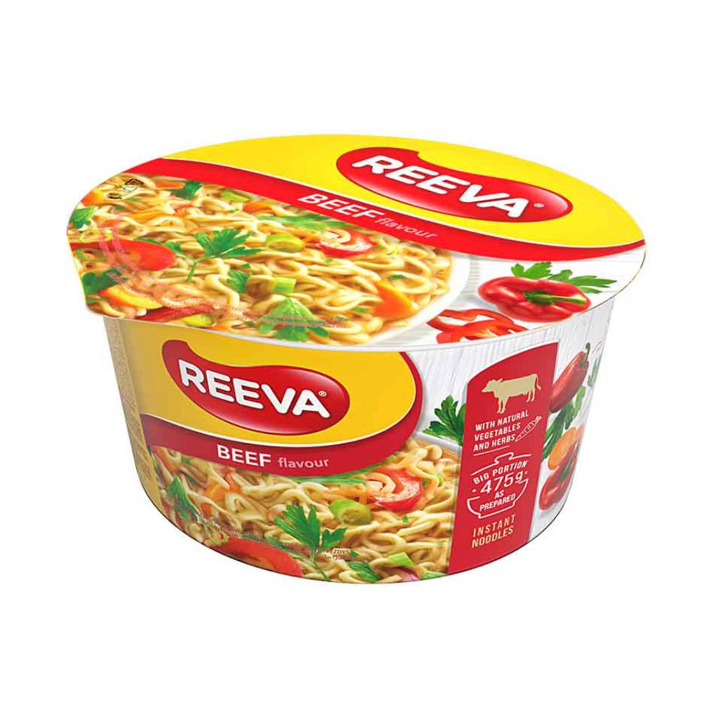 Reeva Noodles In Bowl Beef 75gr Reeva Noodles In Bowl Με Βοδινό 75gr - Image 1