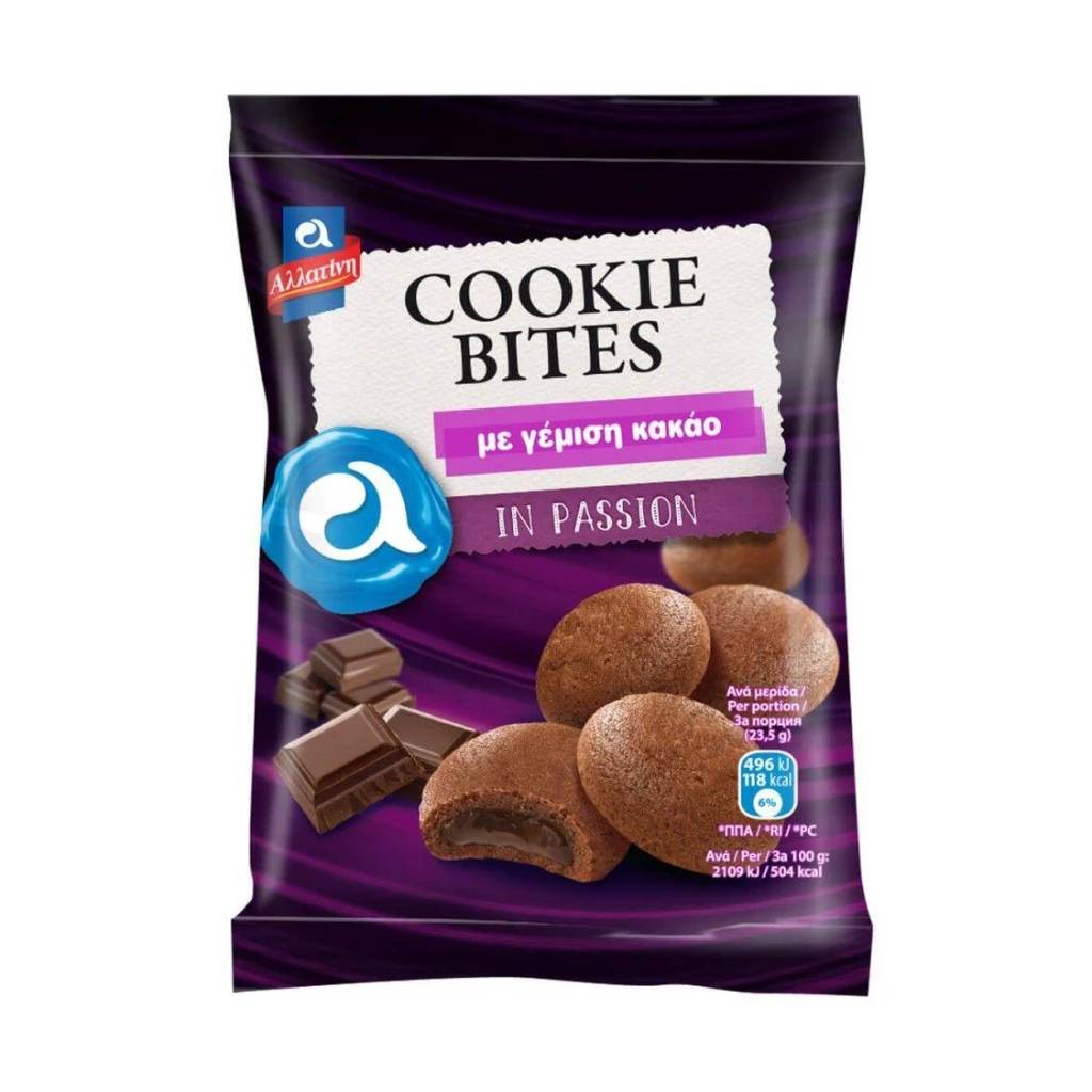 allatini cookie bite kakao 70gr Αλλατίνη Cookie Bites Κακάο 70gr - Image 1