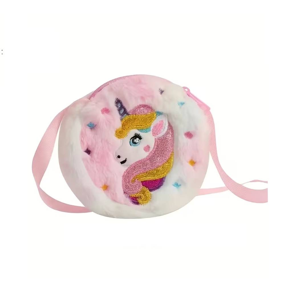 strogili veloudini tsanta poni 13x13.5cm OEM Στρογγυλή Βελούδινη Τσάντα Πονι 13x13.5cm - Image 1